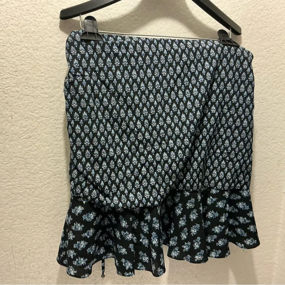 Veronica beard violet ruched paisley mini skirt size 4 - Picture 3 of 6